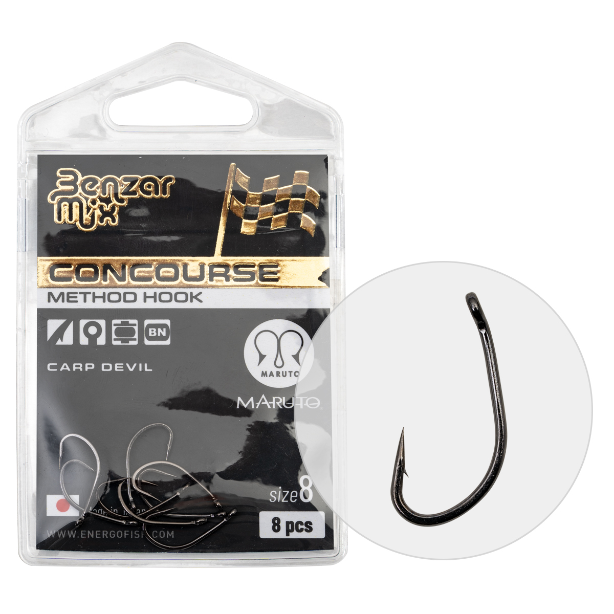 BENZAR CONCOURSE METHOD CARP DEVIL HOOK size: 8